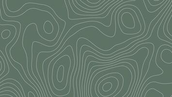 Abstract Topographic Contour Lines on Green Background vector