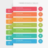Modern Infographic Design Template with 7 Data Point vector