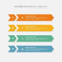 Modern List Infographic Design Template with Four Options vector