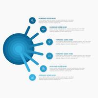 Business Infographic Design Template with 6 Data Point vector