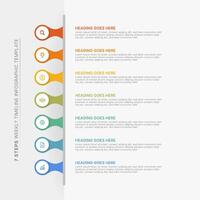 Modern Infographic Template Design with 7 Data Points vector