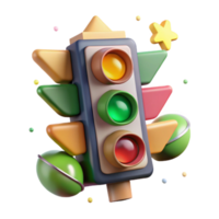 impressive minimalist Vintage Traffic Light Style Isolated for Historical Projects professional png