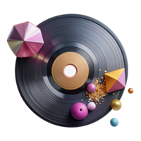 serene artistic Vintage Vinyl Record Texture Isolated for Retro Designs high quality png