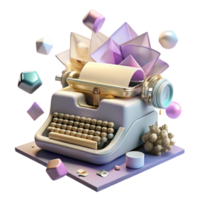 beautiful abstract Vintage Typewriter Keys Transparent with Letters for Writing Tools high resolution png