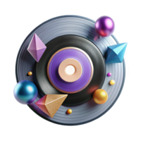 impressive rustic Vinyl Record Center Label Graphic Isolated premium png