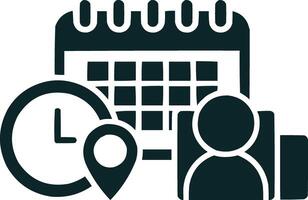 Silhouette Calendar and Date Bundle Icon Available on EPS File vector