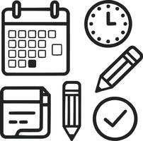 Silhouette Calendar Event Bundle Icon Available on EPS File vector