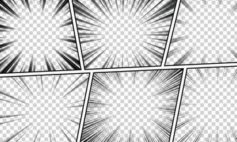 Comic Book Action Layout Background With Illustrations a strong comic-like page layout background with halftones, dynamic textures and action speed effects vector