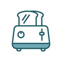 Flat Style Toaster Icons vector