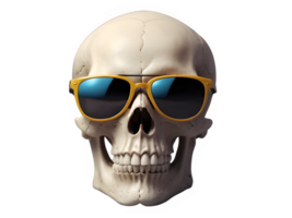 Gothic Skull with Sunglasses - Transparent Background png