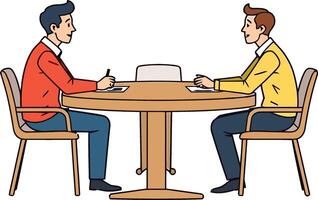 Elegant Conference Table Artwork Available on EPS File vector