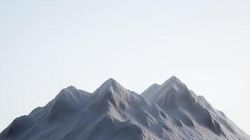 A mountain range with snow on the peaks and a clear blue sky in the background. The mountains are tall and majestic, creating a sense of awe and wonder. The sky is a bright blue photo