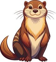 Adorable Otter Artwork Available on EPS File vector