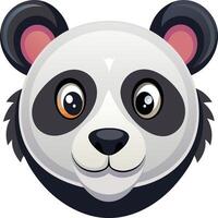 Playful Panda Head Artwork Available on EPS File vector