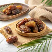 Dried date palm fruits or kurma , ramadan food photo