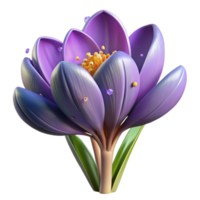 elegant creative Violet Crocus Texture Spring Flower Cutout authentic png