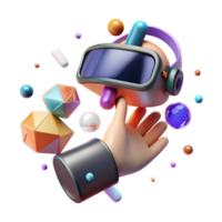 vibrant abstract Vr Hand Grabbing Object Transparent for Virtual Interactions high resolution png