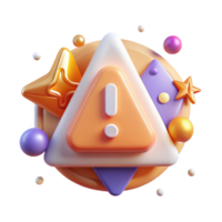 vibrant artistic Warning Exclamation Mark Icon Isolated for Error Notifications exclusive png