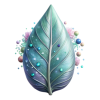 vibrant contemporary Watercolor Leaf Design Element Isolated for Botanical Art high resolution png