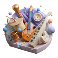 magnificent rustic Wedding Music Notes and Instruments Isolated for Entertainment high resolution png