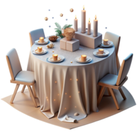 stunning vintage Wedding Reception Tables with Linens and Centerpieces Isolated for Event Planning Visuals png
