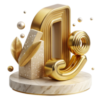 dramatic abstract Wedding Table Number Gold Calligraphy Isolated for Event Organization high resolution png