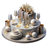 impressive traditional Wedding Table Setting Silverware Isolated for Event Planning original png