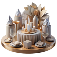 dramatic minimalist Wedding Table Settings Elegant Design Cutout for Reception Inspiration authentic png