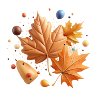 beautiful artistic Autumn Leaves Falling Cutout for Seasonal Graphics professional png