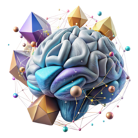 wonderful rustic Abstract Brain Isolated Surreal Mind Design detailed png