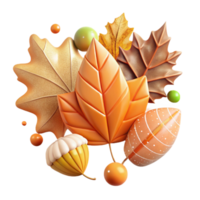 magnificent contemporary Autumn Leaves Cutout for Fall Projects premium png