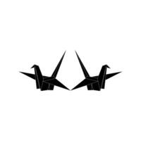 Pair Bird Shape Inspired by Origami Form, can use for Logo, Pictogram, Animal Figure, Website, Apps, etc. vector