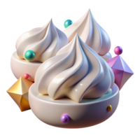 impressive creative Whipped Cream Soft Peaks Transparent for Dessert Photography authentic png