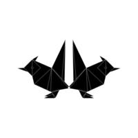 Pair of the Finches, Goldfinch Shape Inspired by Origami Form, can use for Logo, Pictogram, Bird Figure, Website, Apps, etc. vector