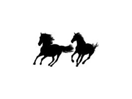 par caballo silueta, plano estilo, lata utilizar para logo gramo, Arte ilustración, emblema, pictograma, aplicaciones, sitio web, etc. vector