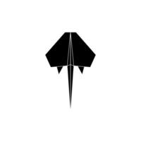 Stingray Fish Shape Inspired by Origami Form, can use for Logo, Pictogram, Aquatic Animal Figure, Website, Apps, etc. Simple Editable vector