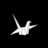 Bird Shape Inspired by Origami Form, can use for Logo, Pictogram, Animal Figure, Website, Apps, etc. Simple and Flat vector