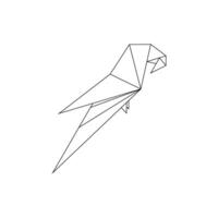 Macaw, Ara, Parrot Polygonal Lines, can use for Logo, Pictogram, Bird Figure, Website, Apps, etc. vector
