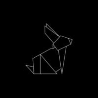 Rabbit or Bunny Polygonal Lines, can use for Logo, Pictogram, Cute Animal Figure, Website, Apps, etc. vector