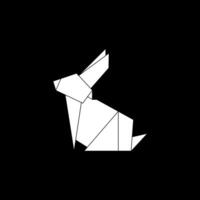 Rabbit or Bunny Shape Inspired by Origami Form, can use for Logo, Pictogram, Cute Animal Figure, Website, Apps, etc. Memorable and Simple vector