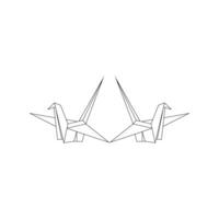 Pair Bird Polygonal Lines, can use for Logo, Pictogram, Animal Figure, Website, Apps, etc. vector