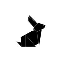 Rabbit or Bunny Shape Inspired by Origami Form, can use for Logo, Pictogram, Cute Animal Figure, Website, Apps, etc. vector