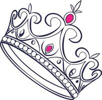 Hand drawn medieval crown vector