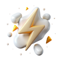 elegant traditional White Lightning Isolated for Pure Energy Illustrations authentic png