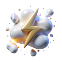 wonderful vintage White Lightning Isolated for Pure Energy Visuals authentic png