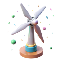 magnificent traditional Wind Turbine 3d Model Cad Design Isolated for Engineering Software high quality png