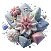 wonderful abstract Wildflower Pattern Cutout for Textile Design authentic png