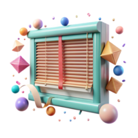 beautiful artistic Window Blinds Venetian Style Isolated Light Control authentic png