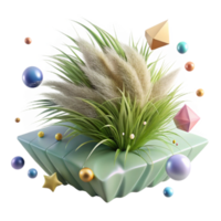 vibrant abstract Windswept Grass Cutout for Dynamic Compositions original png