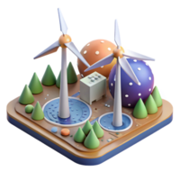 beautiful abstract Wind Turbine Field Aerial Perspective Isolated for Geographic Information Systems genuine png